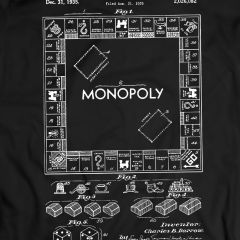 Monopoly Juego de Mesa Patente Plano Camiseta
