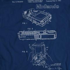 Nintendo Gameboy 1993 Patente Videojuego Camiseta