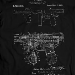 Subfusil Tommy Gun 1922 Patente Camiseta